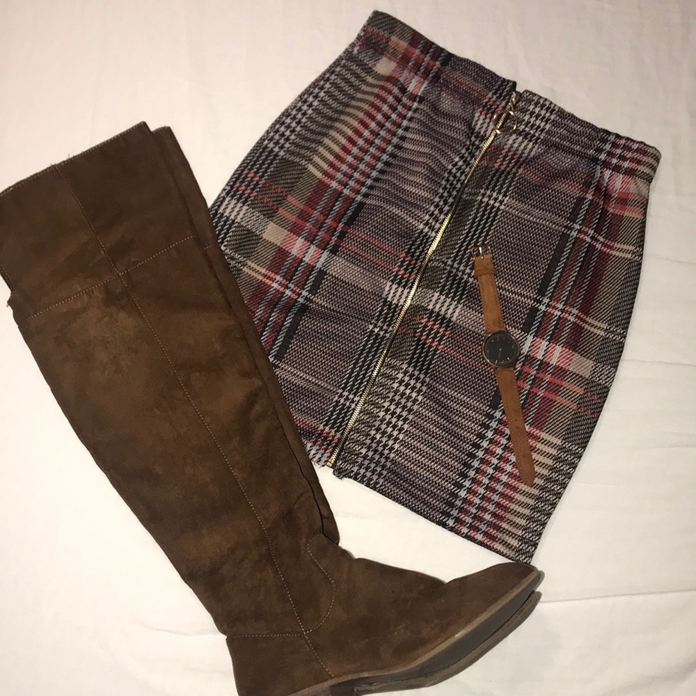 • plaid • mini skirt